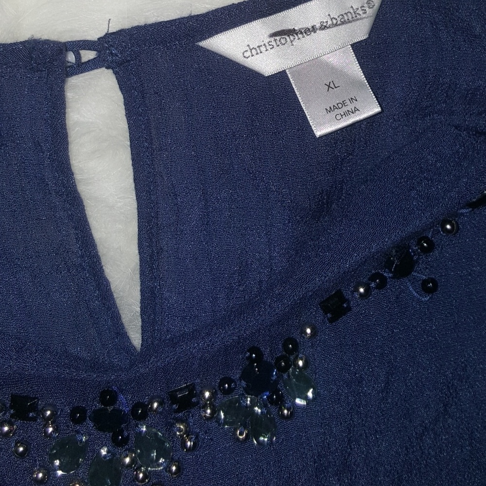 Blue sequined top - Picture 2 of 2